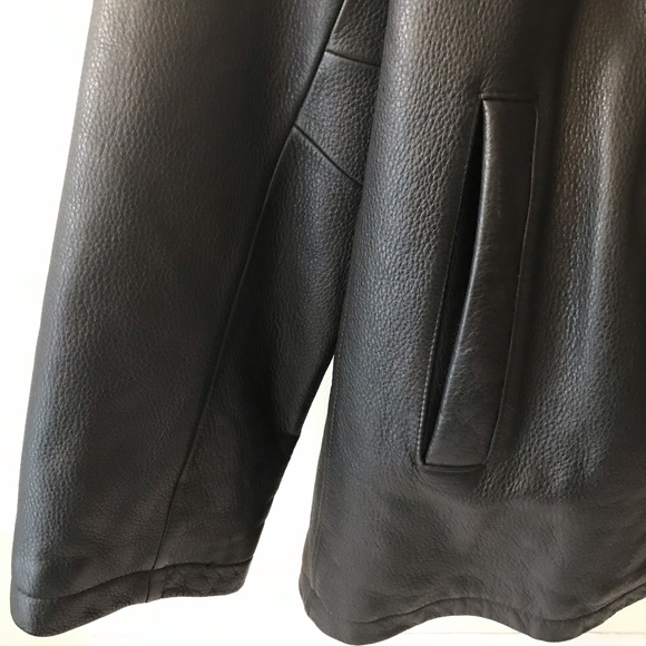 Men’s Vintage Black Leather Coat by M Julian 2XL - Picture 3 of 6